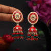 Red Color Meenakari Earrings (MKE1769RED)