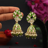 Mehandi Green Color Meenakari Earrings (MKE1771MGRN)