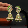 Mehandi Green Color Meenakari Earrings (MKE1772MGRN)