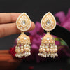 Beige Color Meenakari Earrings (MKE1773BEG)