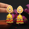 Yellow Color Meenakari Earrings (MKE1773YLW)