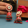 Red Color Meenakari Earrings (MKE1774RED)