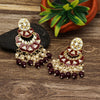 Maroon Color Meenakari Earrings (MKE1778MRN)