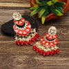 Red Color Meenakari Earrings (MKE1778RED)