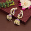 Purple Color Meenakari Earrings (MKE1786PRP)