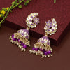 Purple Color Meenakari Earrings (MKE1791PRP)
