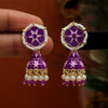Purple Color Meenakari Earrings (MKE1806PRP)