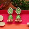 Green Color Meenakari Earrings (MKE1810GRN)