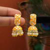 Mustard Yellow Color Meenakari Earrings (MKE1813MYLW)