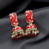 Red Color Meenakari Earrings (MKE1813RED)
