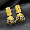 Yellow Color Meenakari Earrings (MKE1813YLW)