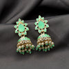 Parrot Green Color Meenakari Earrings (MKE1814PGRN)