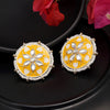 Yellow Color Meenakari Stud Earrings (MKE1815YLW)