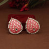 Pink Color Meenakari Stud Earrings (MKE1816PNK)