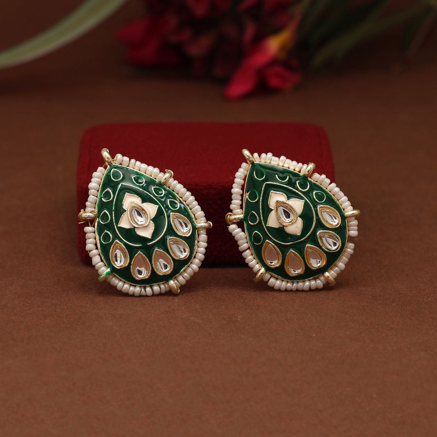 Meenakari stud store earrings