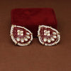 Maroon Color Meenakari Stud Earrings (MKE1817MRN)
