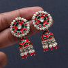 Red Color Meenakari Earrings (MKE1829RED)