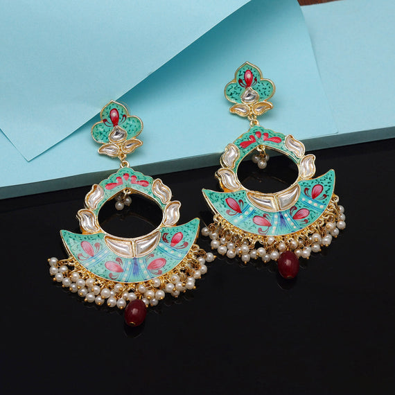 ZEVAR I Jhumka With Ear Chain Indian Earrings – Zevar