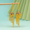 Yellow Color Meenakari Earrings (MKE1874YLW)