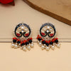 Black Color Meenakari Earrings (MKE1876BLK)