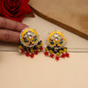 Yellow Color Meenakari Earrings (MKE1876YLW)