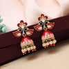 Red Color Meenakari Earrings (MKE1891RED)