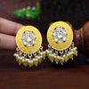 Yellow Color Meenakari Earrings (MKE1902YLW)