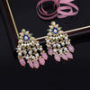 Pink Color Meenakari Earrings (MKE1913PNK)