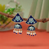Blue Color Meenakari Earrings (MKE1923BLU)