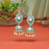 Rama Green Color Meenakari Earrings (MKE1926RGRN)
