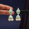 Rama Green Color Meenakari Earrings (MKE1926RGRN)