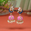 Pink Color Meenakari Earrings (MKE1928PNK)