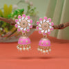 Pink Color Meenakari Earrings (MKE1929PNK)