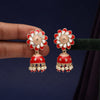 Red Color Meenakari Earrings (MKE1929RED)