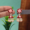 Maroon Color Meenakari Earrings (MKE1930MRN)