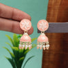 Peach Color Meenakari Earrings (MKE1930PCH)