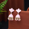 Pink Color Meenakari Earrings (MKE1931PNK)