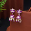 Purple Color Meenakari Earrings (MKE1931PRP)