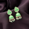 Parrot Green Color Meenakari Earrings (MKE1932PGRN)