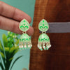 Parrot Green Color Meenakari Earrings (MKE1932PGRN)