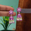 Purple Color Meenakari Earrings (MKE1933PRP)