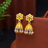Yellow Color Meenakari Earrings (MKE1933YLW)
