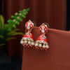 Red Color Meenakari Earrings (MKE1939RED)