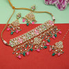 Pink & Rama Green Color Kundan Meenakari Necklace Set (MKN359PNKRGRN)
