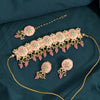 Pink Color Meenakari Choker Necklace Set (MKN420PNK)