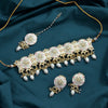 White Color Meenakari Choker Necklace Set (MKN420WHT)