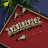 Black Color Meenakari Choker Necklace Set (MKN422BLK)