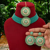 Rama Green Color Meenakari Choker Necklace Set (MKN423RGRN)
