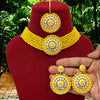 Yellow Color Meenakari Choker Necklace Set (MKN423YLW)