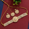 Gold Color Meenakari Choker Necklace Set (MKN425GLD)